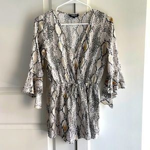 Snake skin express romper